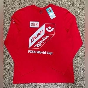 NWT FIFA WORLD CUP LONG SLEEVE TEE SIZE XL IN RED